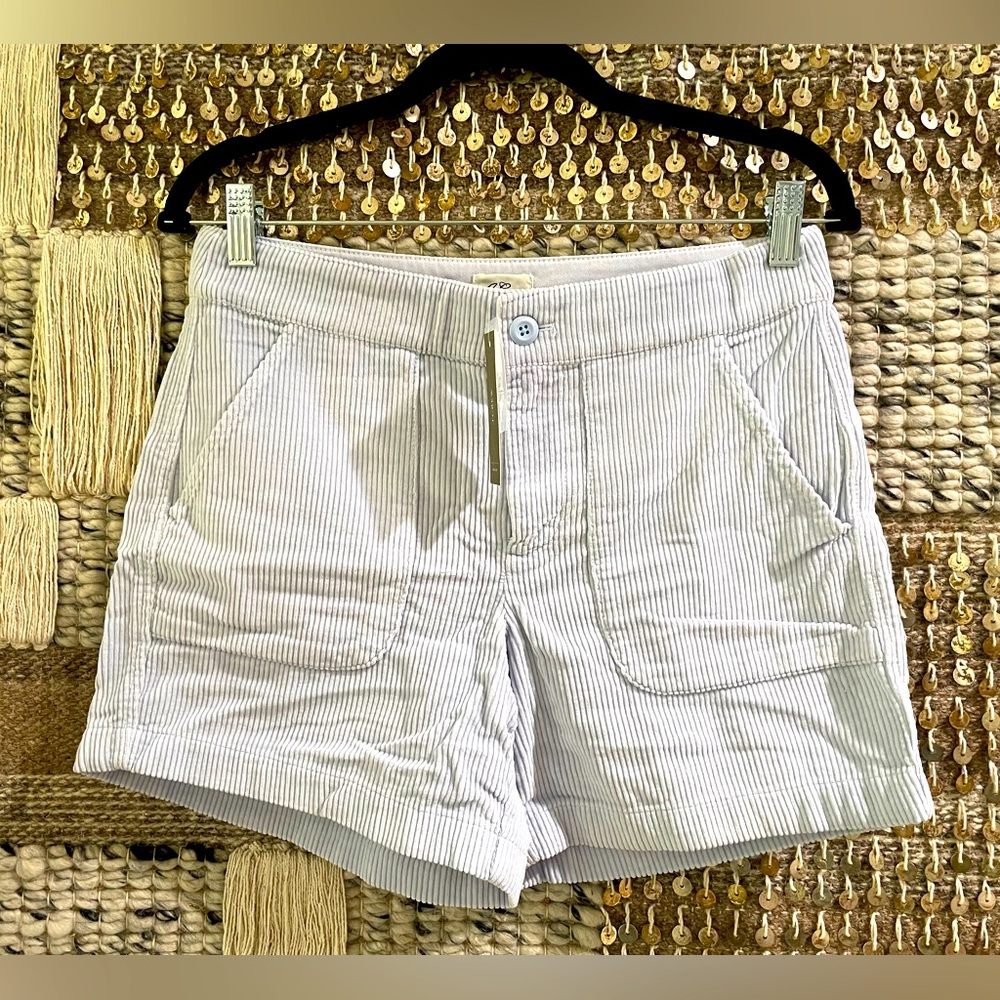 NWT J Crew light blue corduroy surf vintage-style shorts sz 2